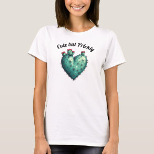Süßer aber stacheliger Kaktusherz Valentinstag T-Shirt