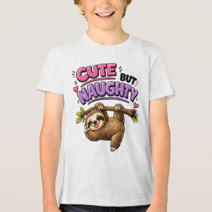 Süßer aber unartiger Faultier Tri-Blend Shirt