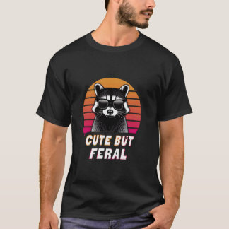 Süßer aber verwilderter Junge Waschbärkinder Lusti T-Shirt
