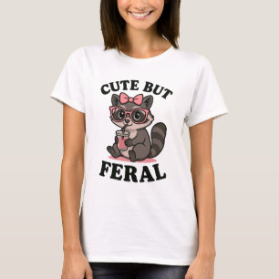Süßer aber verwilderter Waschbär lustiges Kawaii-T T-Shirt