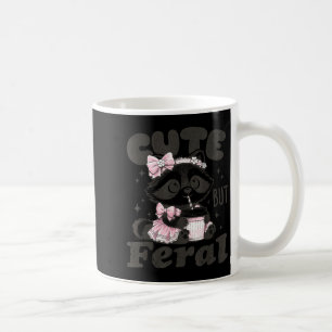 Süßer aber verwilderter Waschbär lustiges Tier Mem Kaffeetasse