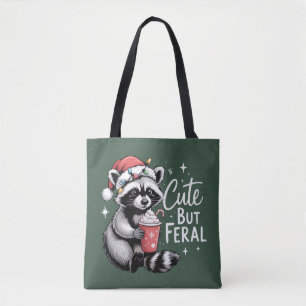 Süßer aber verwilderter Weihnachtswaschbär Lustige