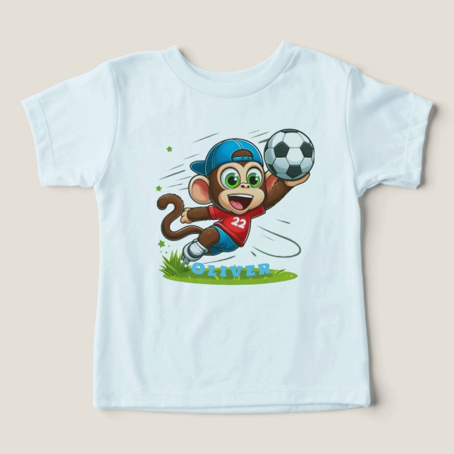 Süßer Affe Fußballspieler (Design Vorderseite)