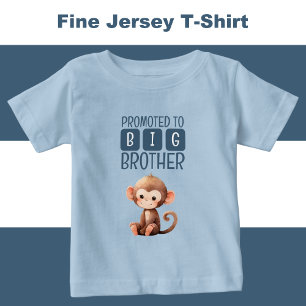 Süßer Affe großer Bruder blau Baby T-shirt