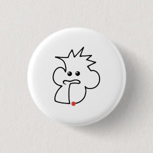 Süßer Affe, Kunst in einer Linie Button