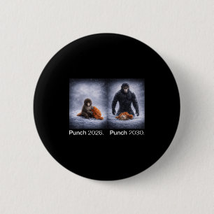 Süßer Affe Punch Meme lustiges Tierdesign Button