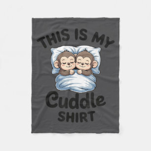 Süßer Affe schläft Paar Das ist mein Kuscheln Fleecedecke
