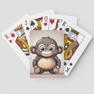 Süßer Affe Tier Spielkarten