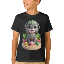 Süßer Affenpinscher Sukkulente | 3D Grauer Affe Hu