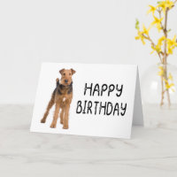 Süßer Airedale Terrier Welpe Hund Alles Gute zum G
