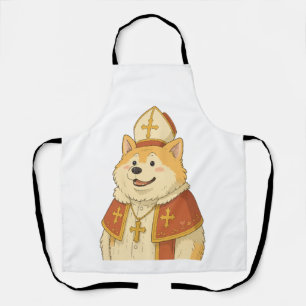 Süßer Akita Papst - Lustiges Hundedesign Schürze