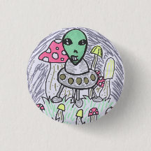 Süßer Alien-Anstecker von Inspiring Alien