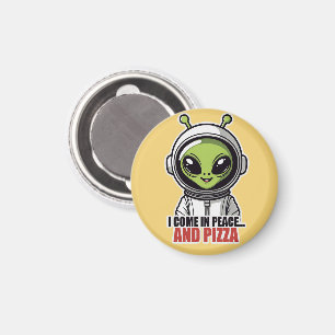Süßer Alien-Astronaut "Ich komme in Frieden und mi Magnet