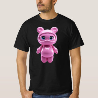 Süßer Alien-Charakter Rosa Kawaii schwebende Kreat T-Shirt