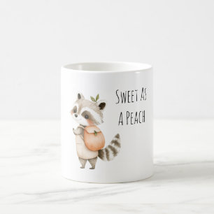 Süßer-als-eine-Pfirsich-Waschbär-Rucksack Kaffeetasse