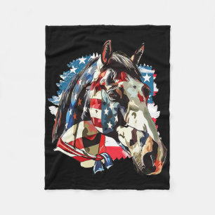 Süßer amerikanischer Patriot-Hase 4. Juli Geschenk Fleecedecke