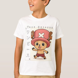 Süßer Anime-Rentier-Charakter mit roter Medizin zu T-Shirt