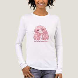Süßer Anime-Valentins-Sweatshirt Tri-Blend Shirt