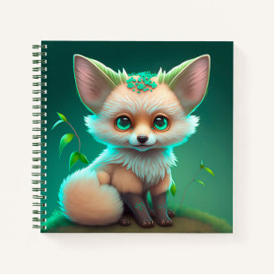Süßer animierter Baby-Fuchs-Notizblock Notizbuch