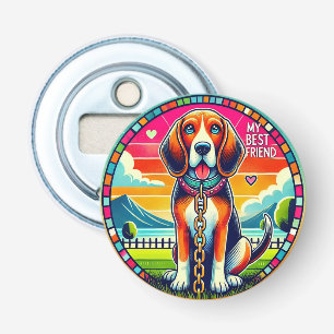 🐶 Süßer animierter Hund Glow 🍻 Spaß für Tierlieb Flaschenöffner