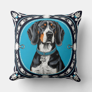 Süßer animierter Hund mit Halsband Kissen