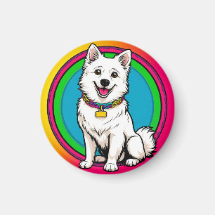 Süßer animierter Hund mit Halsband Magnet