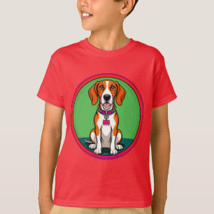 Süßer animierter Hund mit Halsband T-Shirt