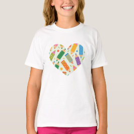 Süßer anpassbarer Bleistift-Druck T-Shirt