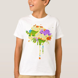 Süßer anpassbarer Dinosaurierdruck T-Shirt