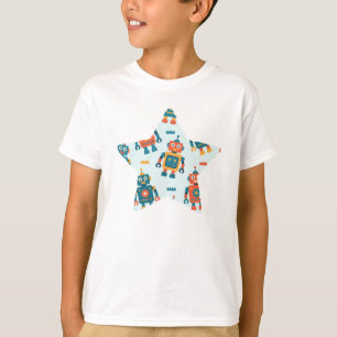 Süßer anpassbarer Roboterdruck T-Shirt