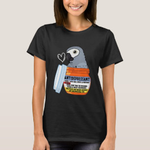 Süßer Antidepressivum-Papagei I Afrikanischer Grau T-Shirt