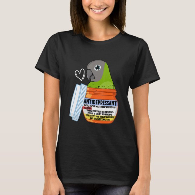 Süßer Antidepressivum-Papagei I Dusky-headed Conur T-Shirt (Vorderseite)