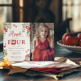 Süßer Apfel | Foto 4. Geburtstag Einladung