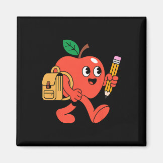 Süßer Apfel geht zurück zur Schule Magnet
