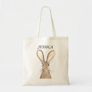 Süßer Aquarell-Hase Kaninchen Ostern Floral Tragetasche
