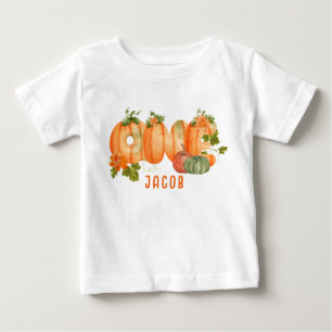 Süßer Aquarell-Kürbis 1. Geburtstag Herbst-Kürbiss Baby T-shirt