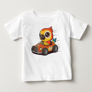 Süßer Ara-Rennwagenfahrer Baby T-shirt