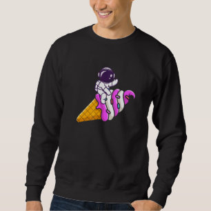Süßer Astronaut auf Eistüte - Sommerferien Sweatshirt