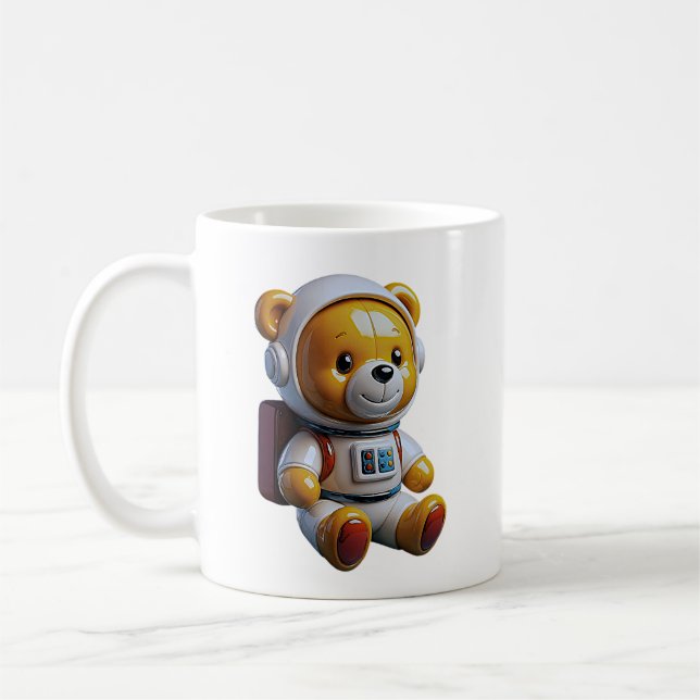 Süßer Astronaut-Bär Kaffeetasse (Links)