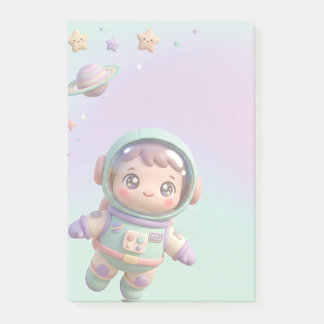 Süßer Astronaut Kawaii Weltraum Post-it Klebezettel