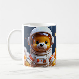 Süßer Astronaut-Teddybär Kaffeetasse