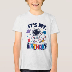Süßer Astronaut Weltraum Alles Gute zum Geburtstag Tri-Blend Shirt