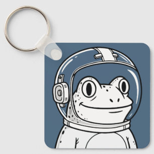 Süßer Astronauten-Frosch-Weltraum-Abenteuer Schlüsselanhänger