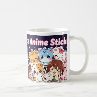 Süßer Aufkleber Kaffeetasse