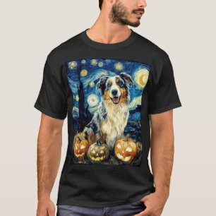 Süßer Australian Shepherd Hund Halloween Jack O La T-Shirt