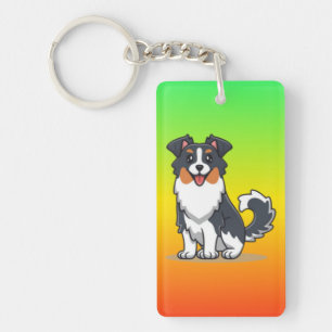 Süßer Australischer Schäferhund-23144 Schlüsselanhänger