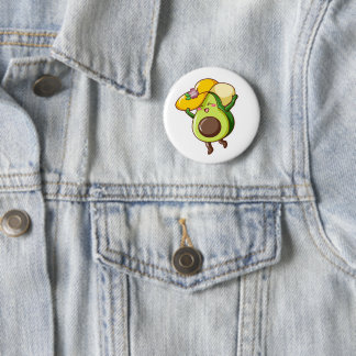 Süßer Avocado-Anstecker – Fröhliche & Glückliche V Button