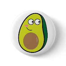Süßer Avocado-Anstecker - Lustiger Kawaii-Frucht-P