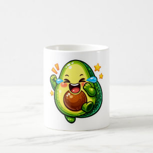süßer Avocado-Aufkleber, lachende FreudentränenAuf Kaffeetasse