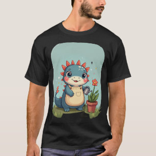 Süßer Axolotl-Gärtner Pflanzenliebhaber T-Shirt